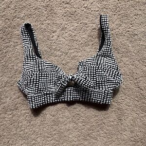 Aerie Black and White Polka Dot Bikini Top